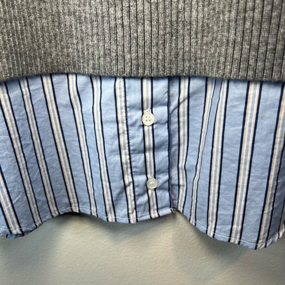 Central Park West New York Womens Hooded Sweater Top Shirttail Hem Preppy Medium - Picture 9 of 15